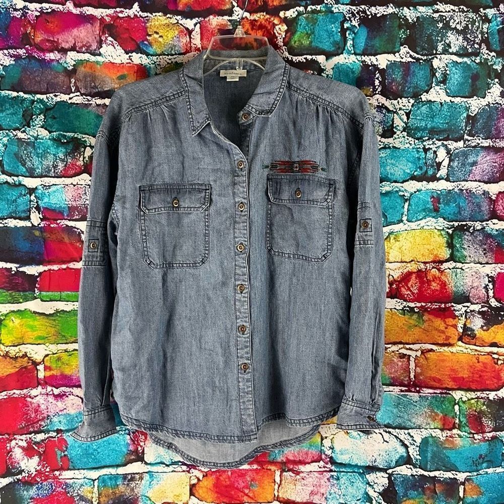Sundance Light Wash Chambray Button-Down Shirt